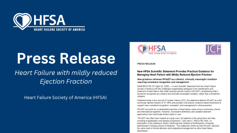 HFSA HFmrEF Statement Press Release Web Graphic